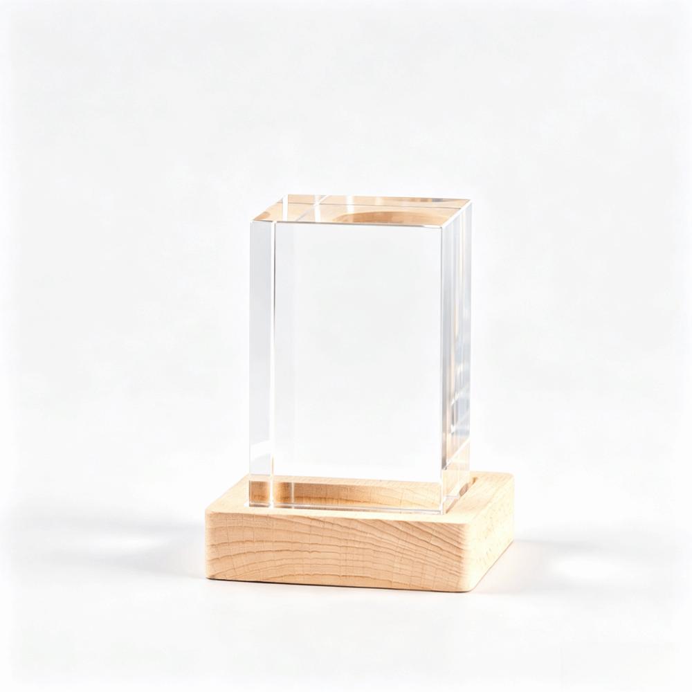 High-Transparency Laser Engraving Crystal Clear Crystal Crystal Square Block  Anniversary Souvenir