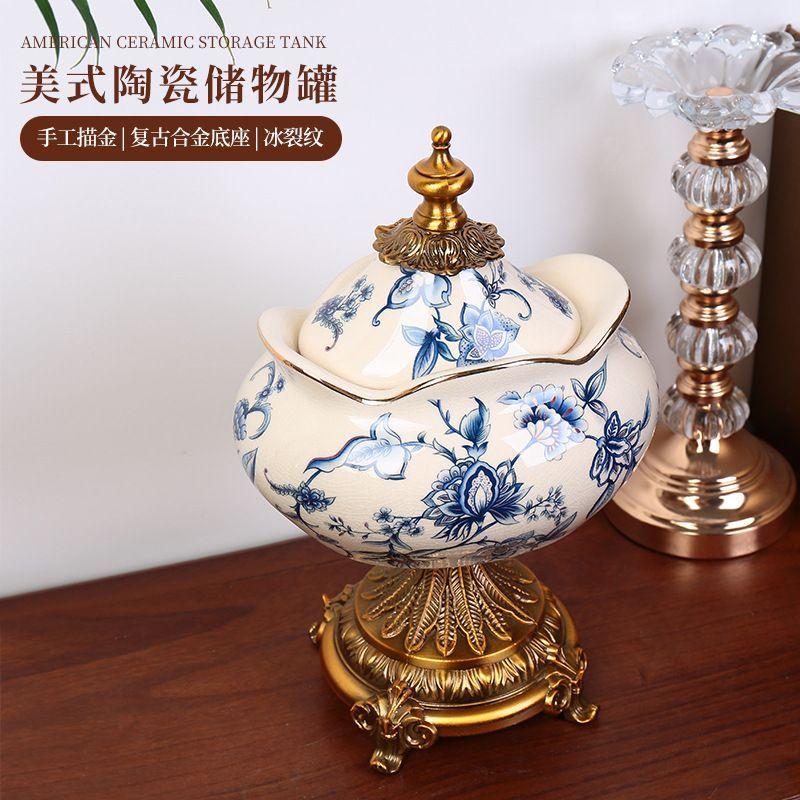 American Retro Ceramic Storage Jar Crafts, European General Jar Ornaments