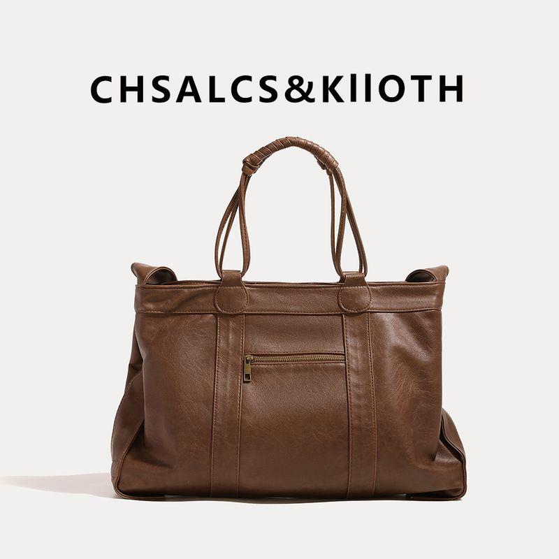 

Skeleton-Skin Volume Idle Style Crossbody Bag Large Size Cocoa Cafe