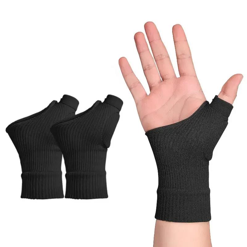 1Pair Wrist Thumb Compression Arthritis Gloves, Breathable Wrist Support Brace Wrist Sleeve With Gel Thumb Injury Pads