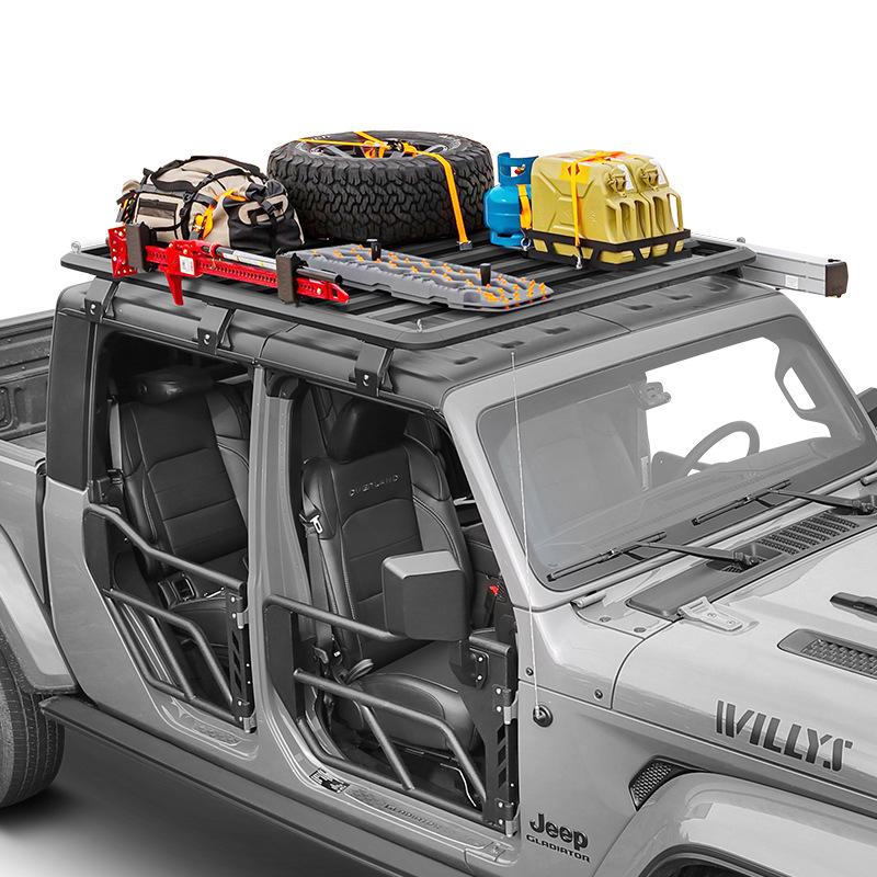 Easy-to-Assemble Roof Luggage Carrier for 2018+ JL Wrangler, Perfect for Off-Road Adventures