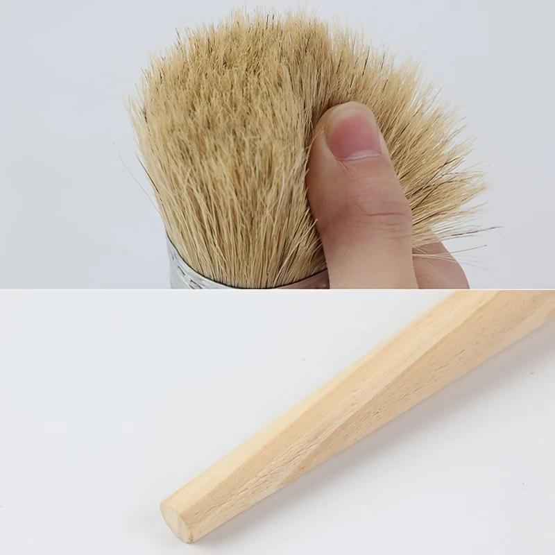 1pc Professional Round Paint Brush for Chalk and Wax - Ideal DIY Folk Art Painting & Waxing Tool