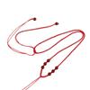 Hand-Woven Hetian Jade Pendant Necklace with Adjustable Four-Strand Rope
