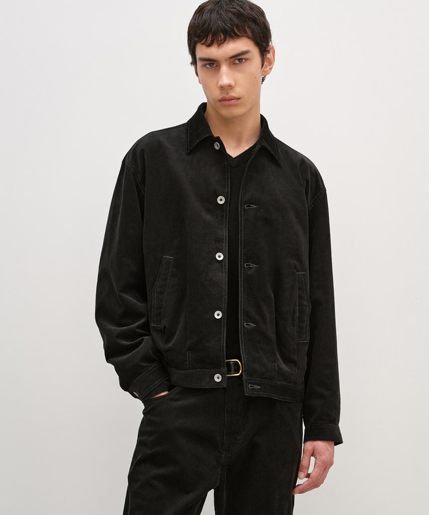 INSILENCE Corduroy Trucker Jacket Black