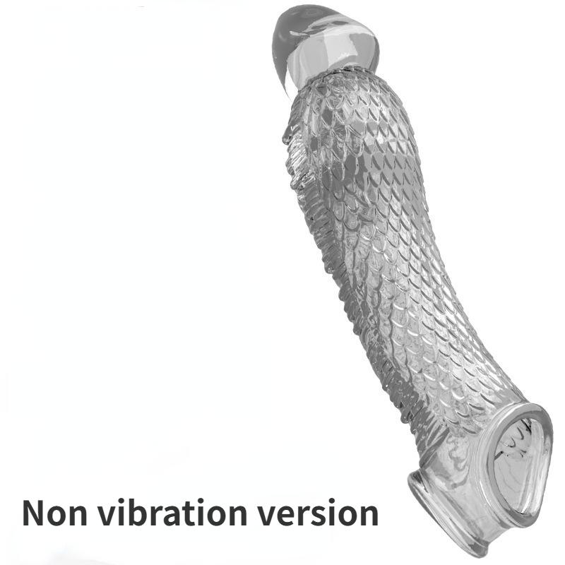 Realistic Penis Sleeve Vibrator Penis Enlargement Delay Ejaculation Reusable Condom Dick Cover Sex Toys for Men Sex Products