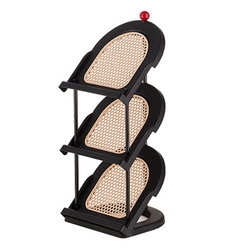 Multi Layer Slanted Insert Design Footwear Rack Easy Access Organized Placement Solution Vertical Shoe Rack