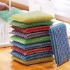 BEPAN Steel Wire Sponge Wipe Non-stick Oil Brush Double Sided Cleaning Cloth Kitchen Dishcloth Scouring Pad Rag Cleaning Tool
