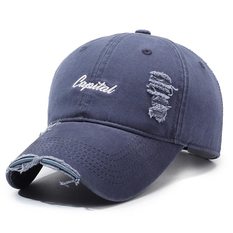 Chic and Functional  Distressed Baseball Cap: Your Go - to for Leisure & Sports