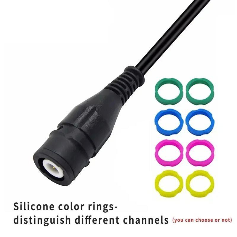Efficientt-For Crocodile Clamp Test Lead P1205 Safety BNC Male Plug To Dual Alligator Clips RG58 Coaxial Cable 120CM For Oscillo