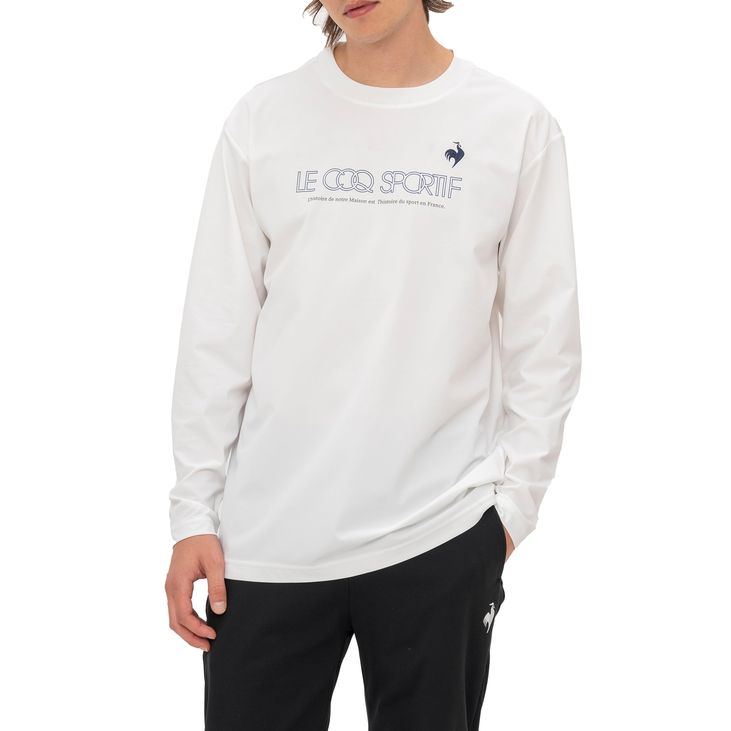 

Coq Long Heranka Sunscreen Long Sleeve UV CUT Cooling Long WH00 [Le Sportif] T-shirt, T-shirt, Sweat-absorbing, Quick-drying, Stretch, (UPF50+),