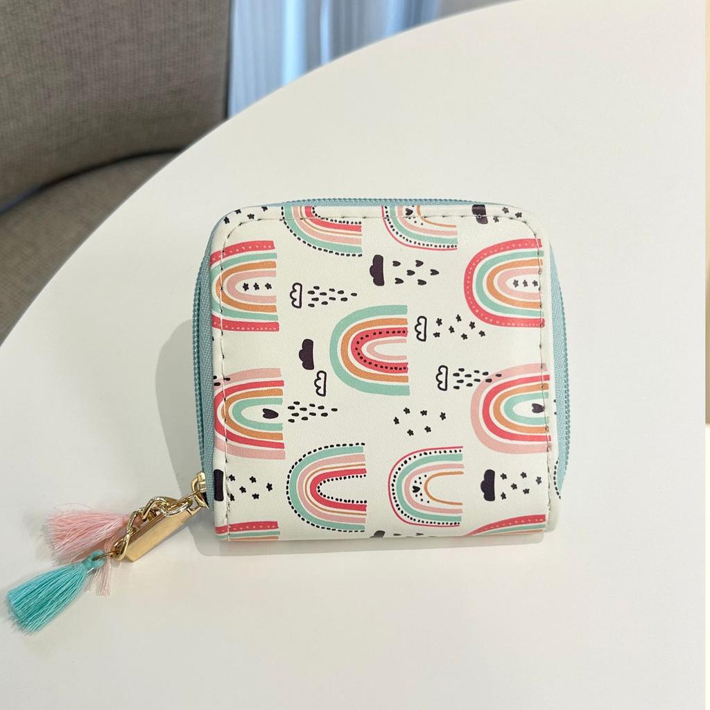 Cartoon children's bag short zipper small wallet cute rainbow change bag