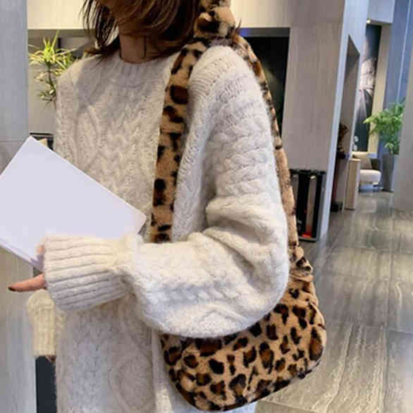 leopard print shoulder bag