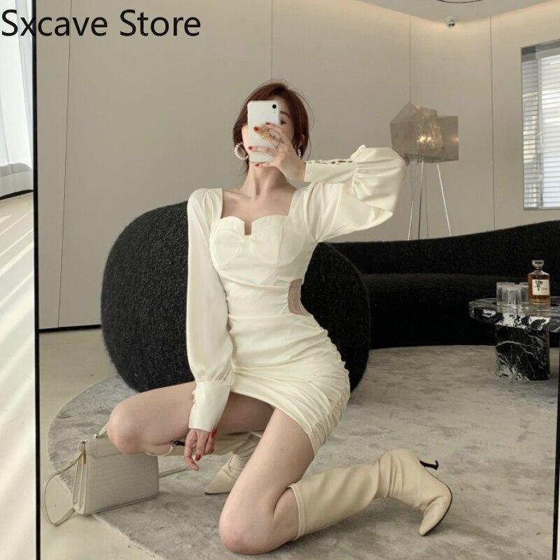 Kop Billigt Online Y2k Mini Dresses Women Casual One Piece Dress Korean Fashion Office Lady 21 Winter Puff Sleeve Solid Elegant Party Dress Chic Till Ett Lagt Pris Pa Joom Butik