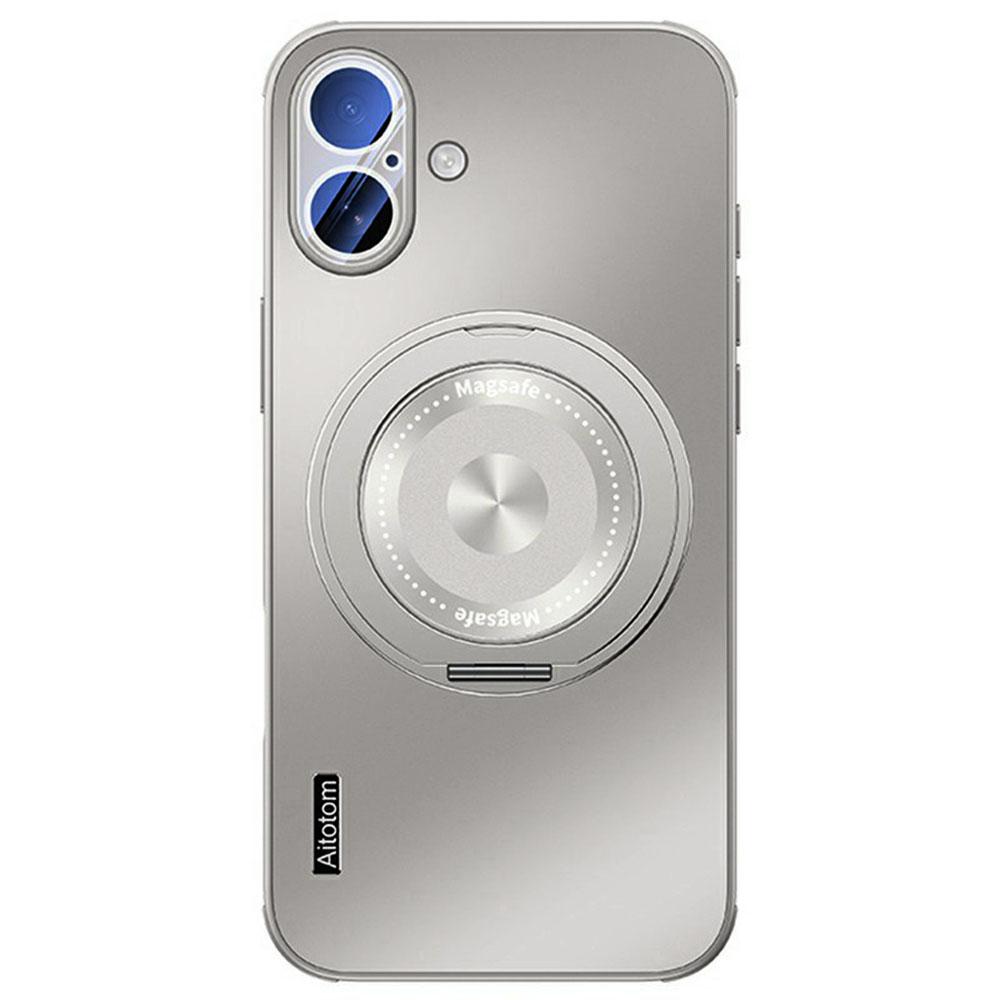 For iPhone 16 Case Compatible with MagSafe Kickstand TPU+PC Heat Dissipation Phone Cover