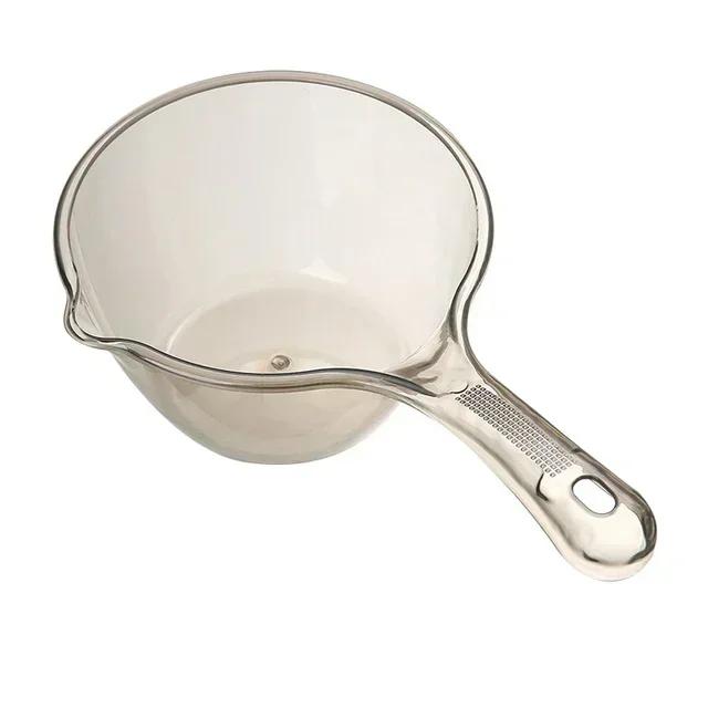 MOONBIFFY New1pc Plastic Water Scoops Children Baby Bath Scoop Washing Hair Tool Thick Long Handle Cooking Kitchen Tools Gadgets