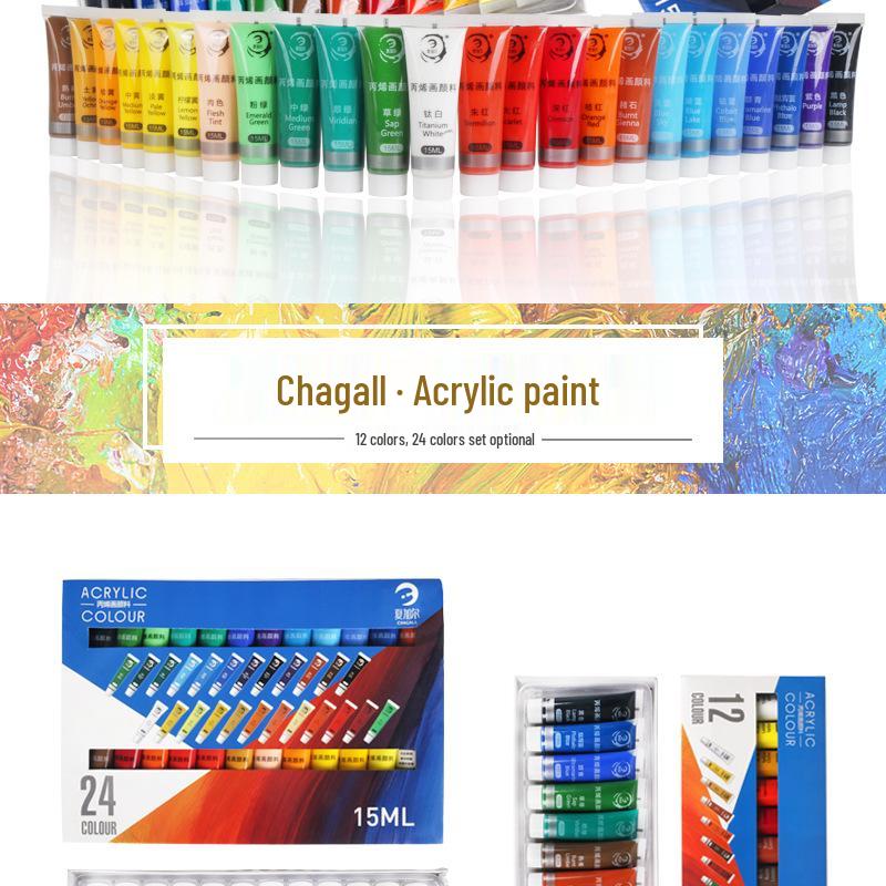 15ml Hand-Painted Acrylic Paint Set for Wall, Flower Pot, and Stone Painting