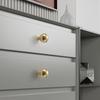 Gold & Silver Single Hole Round Drawer Pull: Modern Minimalist Light Luxury Cabinet & Wardrobe Handle