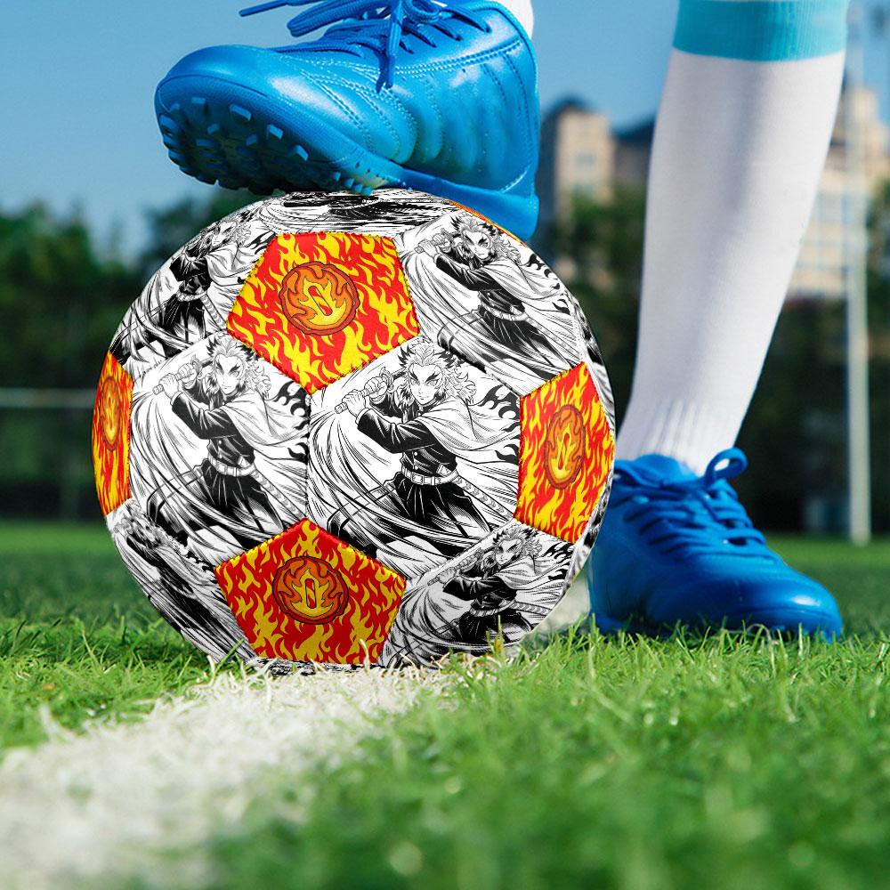1pc Demon Slayer Kimetsu no Yaiba Soccer Ball Size 5 Indoor Soccer Ball Fashion Colorful Backyard Game - Great For Sports Fans Gift HE25