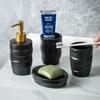 Ceramic bathroom wash set home rinse cup set bathroom four piece set decorative items gift giving  shampoo dispenser bathroom