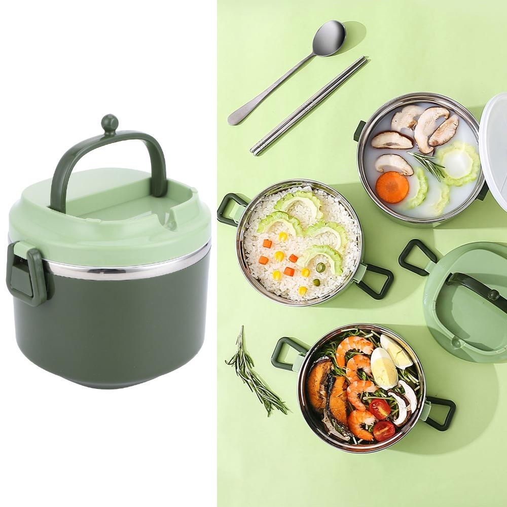 Single Layer/Double Layer/Triple Layer Portable Food Container Thermal Bento Lunch Box For Picnic 1 Layer