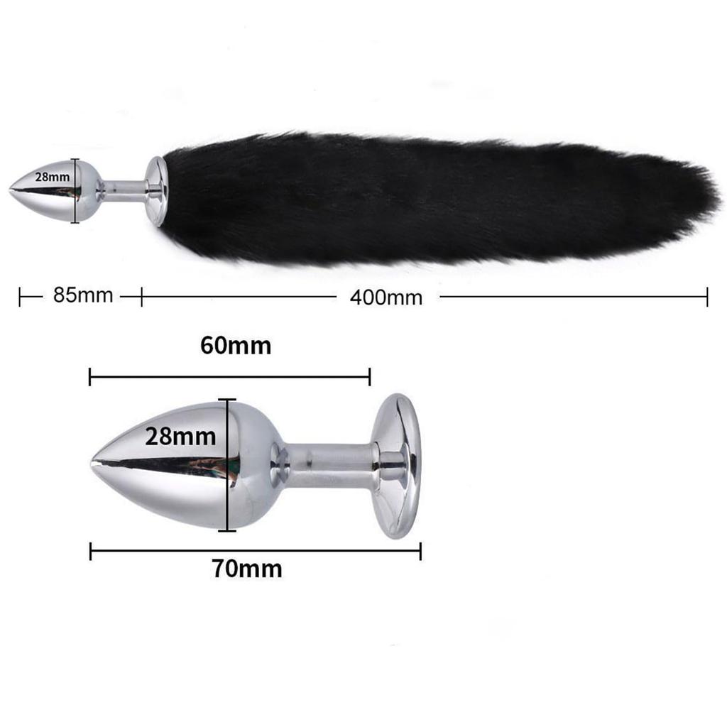 SM Cosplay Anal Plug Cat Ear Adult Cute Costume Accessories for Erotic Outfit [LIKENNY] 5-Piece Set & Tail, Headband, Beginner-Friendly Toy, Fox/Cat