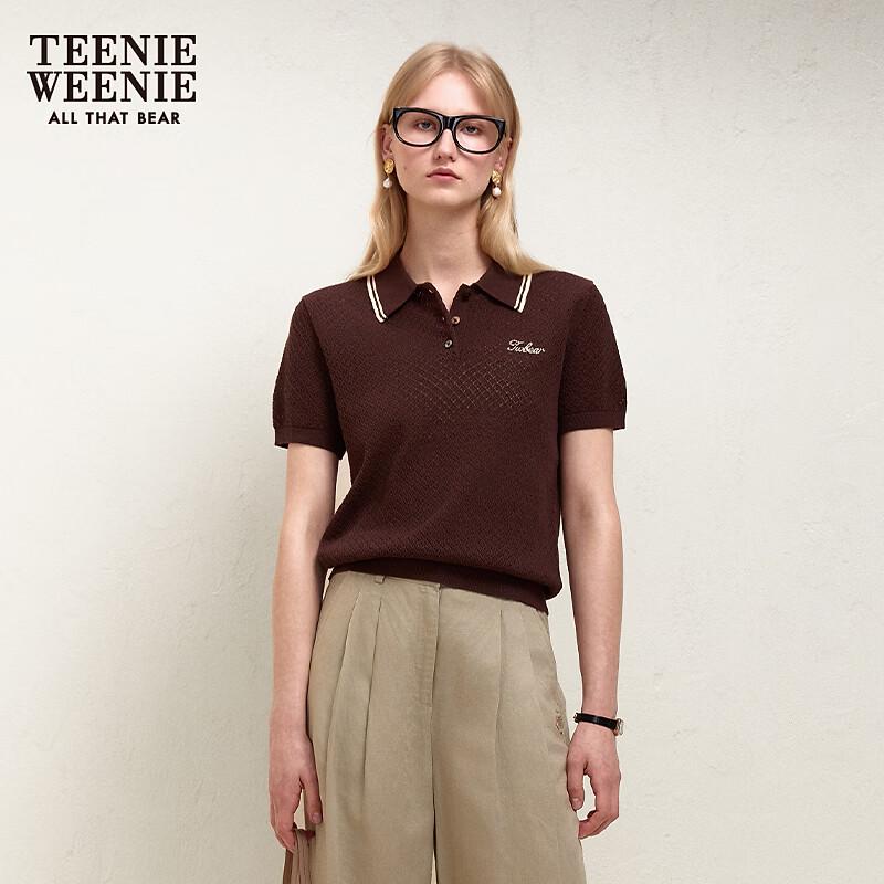 Teenie Weenie Women s Bear Letter Polo Cardigan M