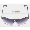 Oversize Goggle Frame Sunglasses With Gradient Lens And Vintage Style For Fashionable Women