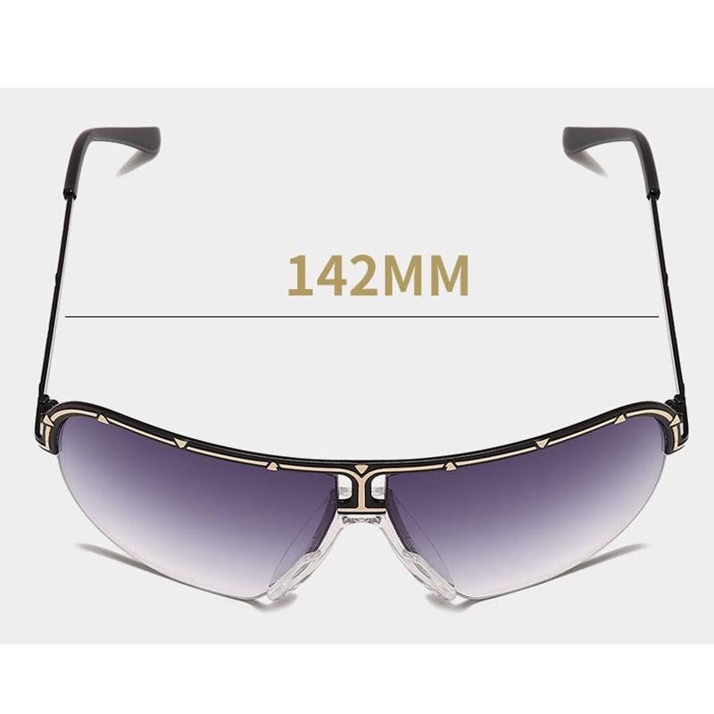 Oversize Goggle Frame Sunglasses With Gradient Lens And Vintage Style For Fashionable Women