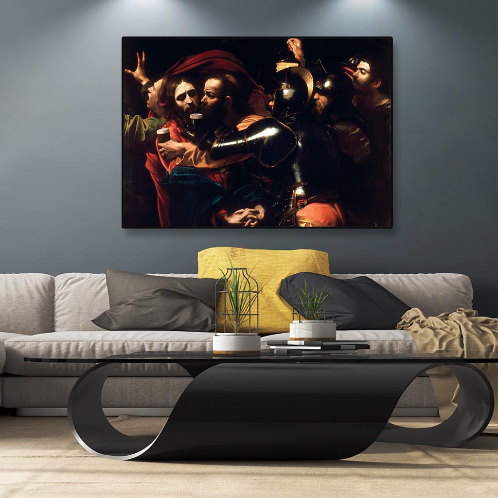Vintage Oil Painting Funny Drinking Art Poster The Taking of Christ Prints Home Room Wall Art Canvas Painting Kitchen Decoration