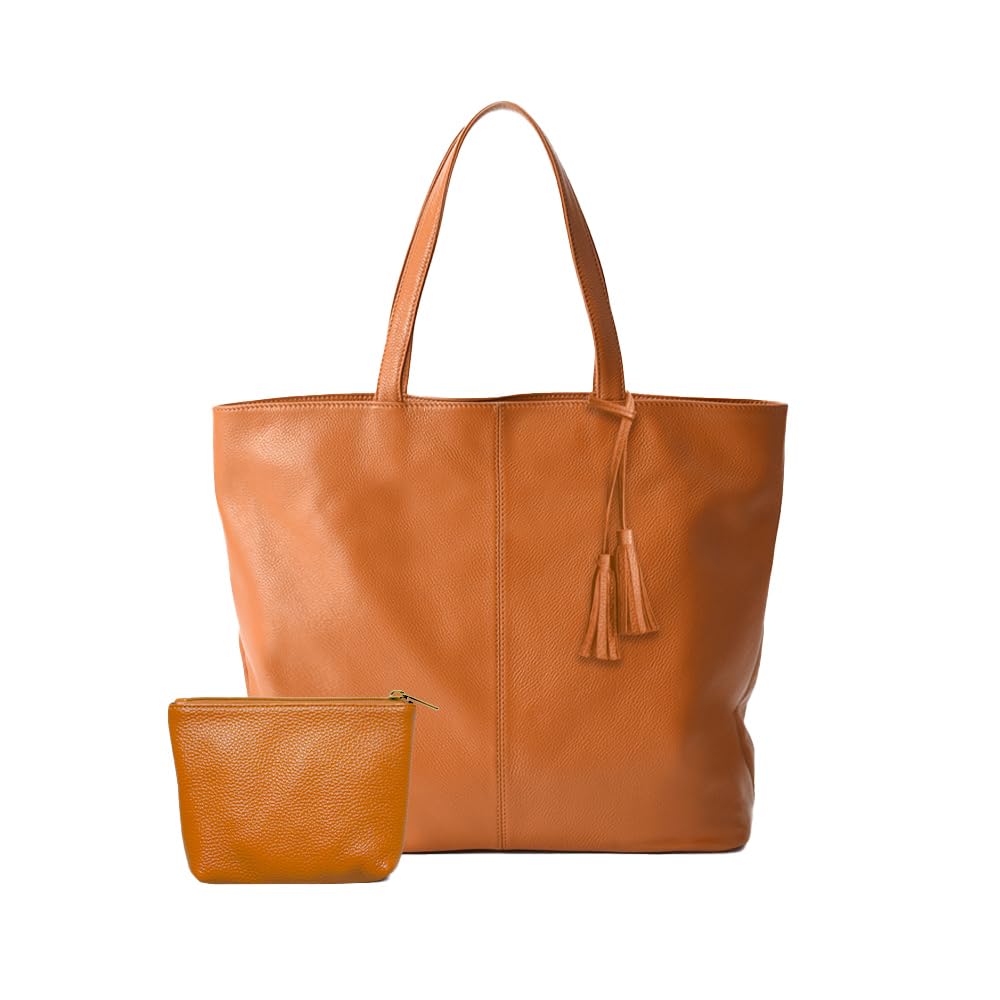 

Tote Genuine Large Large Business Unisex gb1005a Camel [Goldmen] Women s Bag, Leather, A4, Capacity, Tote, Leather, Mother s Bag, Bag, Travel,
