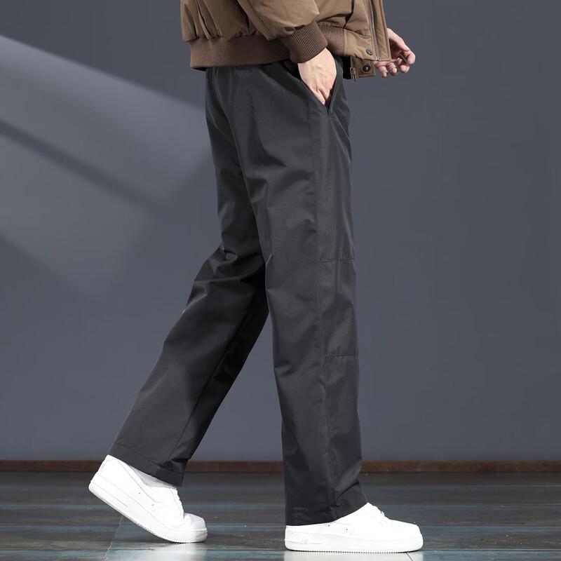 Men's Loose Straight Fit Water-Repellent Softshell Outdoor Pants