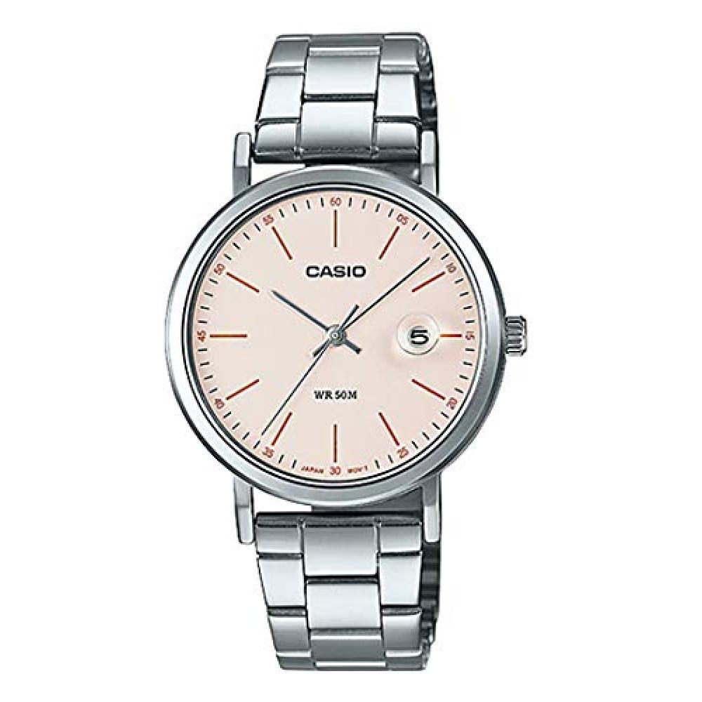 

Casio Ltp E175d 4ev [Casio] Кварцевые женские наручные часы с розово-бежевым циферблатом и металлическим ремешком Overseas