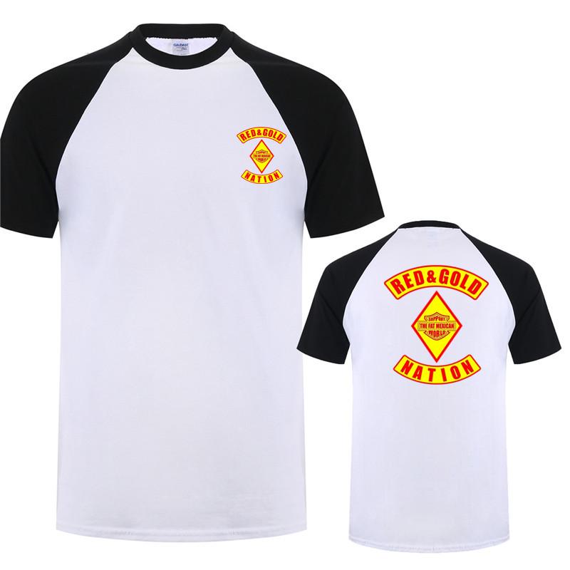 Red And Gold Nation Bandidos T Shirt Unisex Summer Short Sleeve Cool Streetwear Tops Cotton Oversized Tshirt Dz188