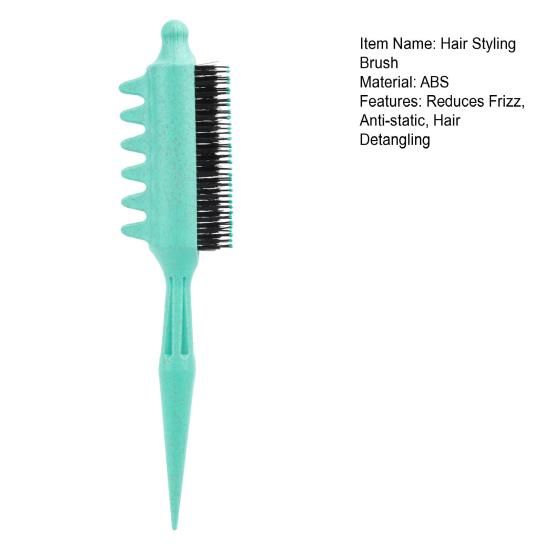 Curl Defining Brush Pointed Tail Reduces Frizz Anti-static Hair Comb Portable Men Women Hair Volumizing Detangling Bristles Brush