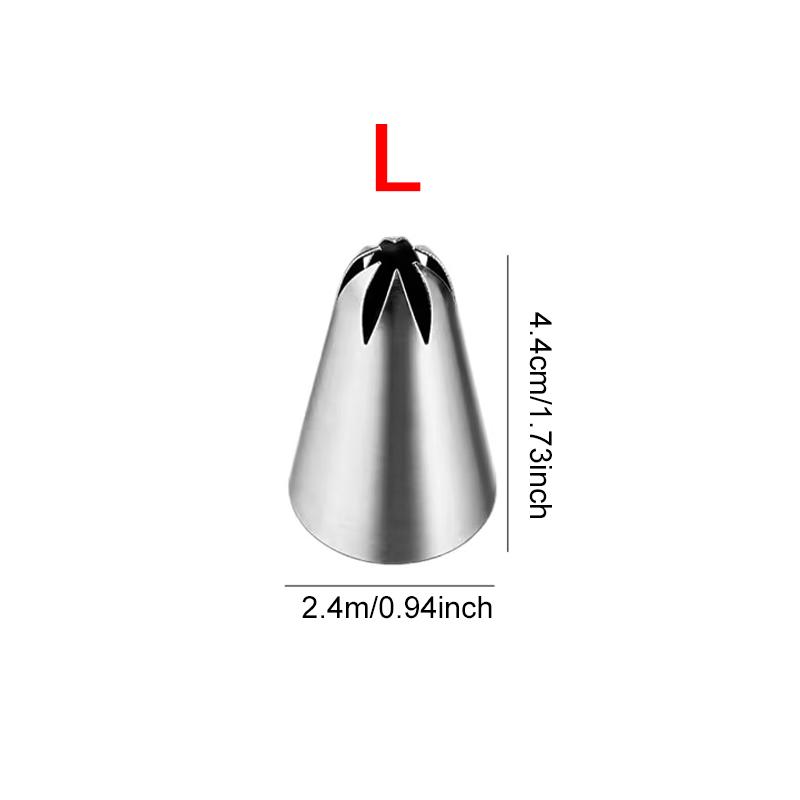 Pastry Stainless Steel Piping Nozzle Cupcakea Fondant Cake Cream Decorating Props 2 Size Available Home Kitchen Baking Tools ZYF
