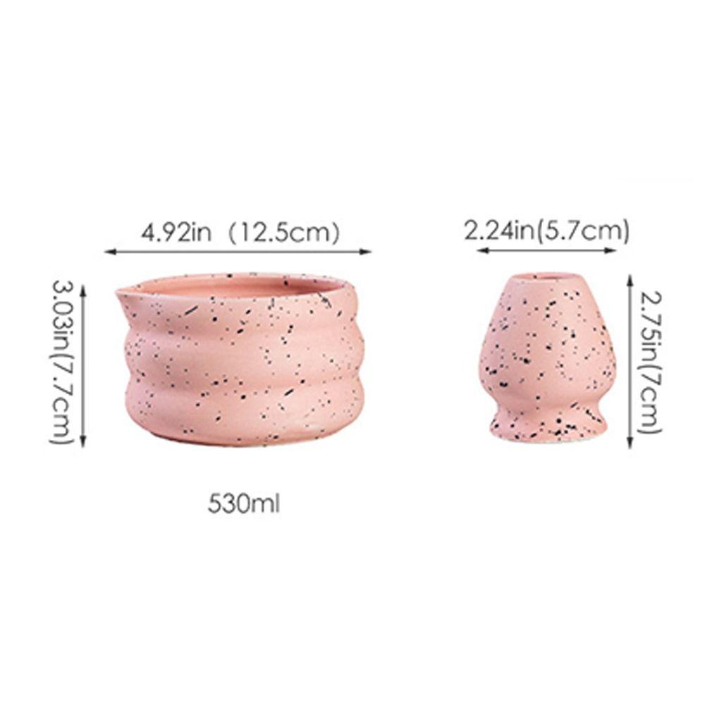 Smooth Matcha Whisk Stand Sand Dot Green Tea Maker Cup Matcha Bowl Set  for Tea Set Accessories