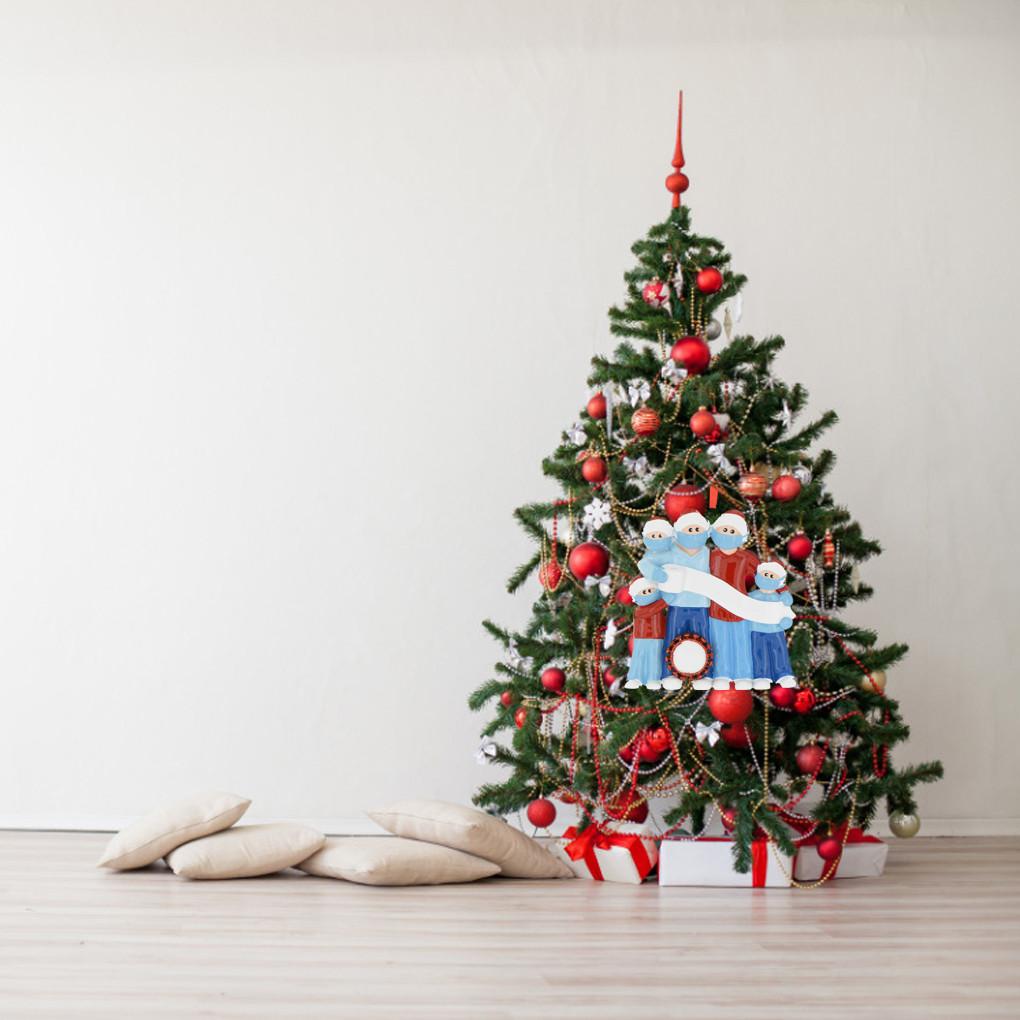2020 Xmas Christmas Tree Hanging Pendant Ornament ADD Name DIY Family Decoration