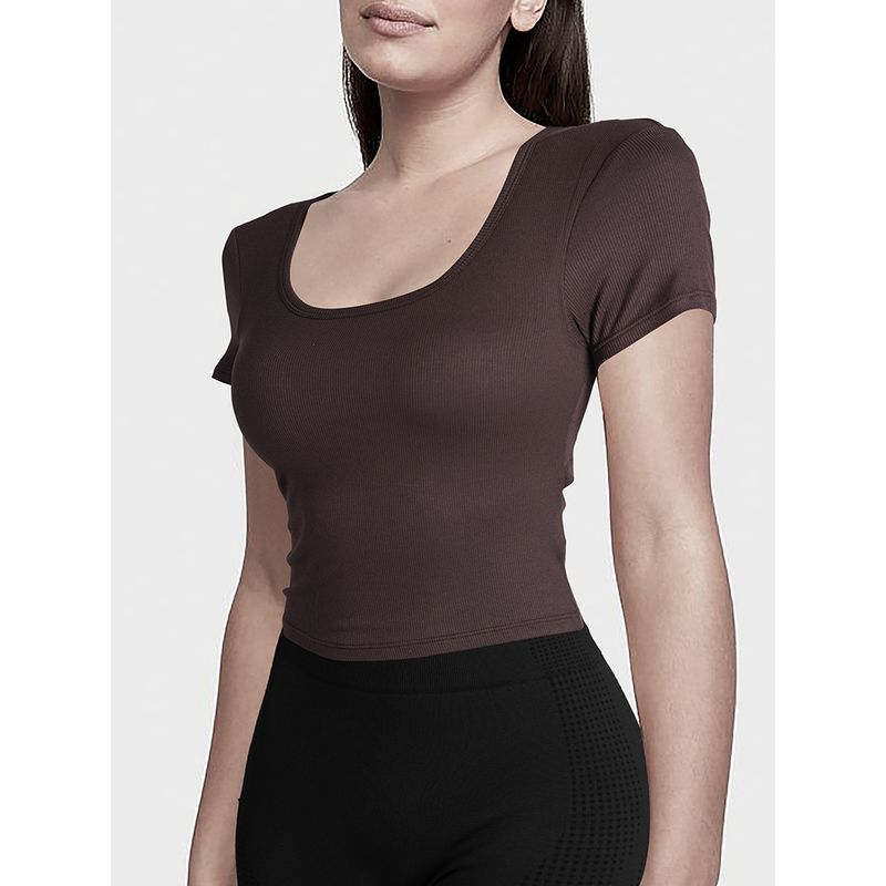 Non-Exchangeable Non-Returnable] Beauty Back Yoga Clothes Short Sleeve Tops Slim-Fit with Brassiere Pad Sports T-Shirt Pilates Workout Clothes