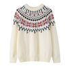 Beautiful style, wholesale women's clothing, fashionable versatile temperament casual design, jacquard pullover sweater