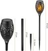 1/2/4/8PCS Outdoor Solar Torch IP65 Waterproof 12 LED Solar Light Flame Realistic for Use In Courtyards Gardens Grasslands