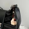 Hand Carved Wooden Rabbit Keychain Lightweight Portable Design Car Keyring Cartoon Animal Bag Hanging Accessory