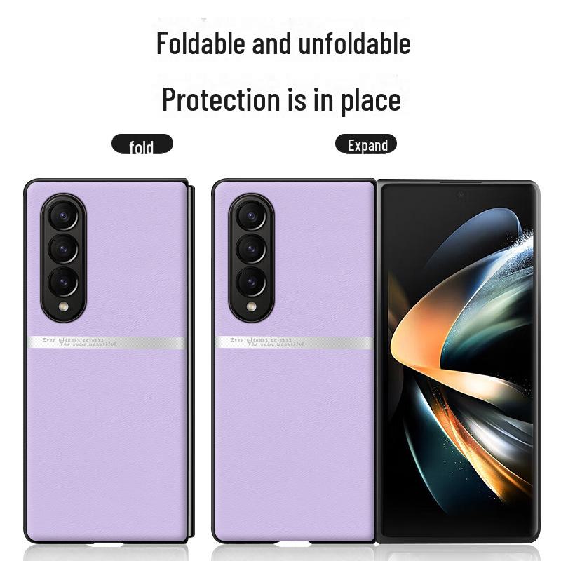 Samsung ZFold4 Flüssiglederhülle: Fallschutz, Schmutzabweisende Schutzhülle - Versand in einem Stück