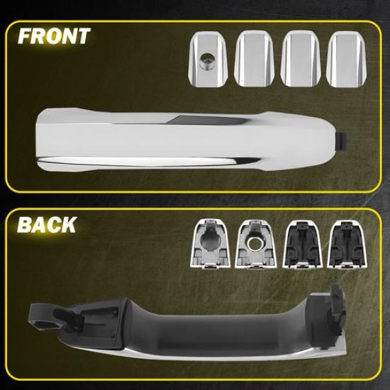 Car Outside Exterior Door Handle Front+Rear For 2014- GMC Sierra 1500 Base