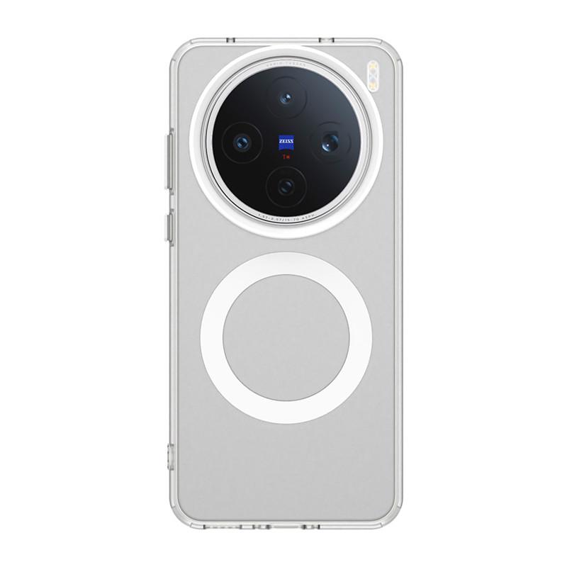 

Для чехла ViVo X200s Чехол ViVo X200s Магнитный Матовый Полупрозрачный Прочный Бампер Щит Защитные Чехлы для Телефона На ViVo X200s Funda vivo X200s белый