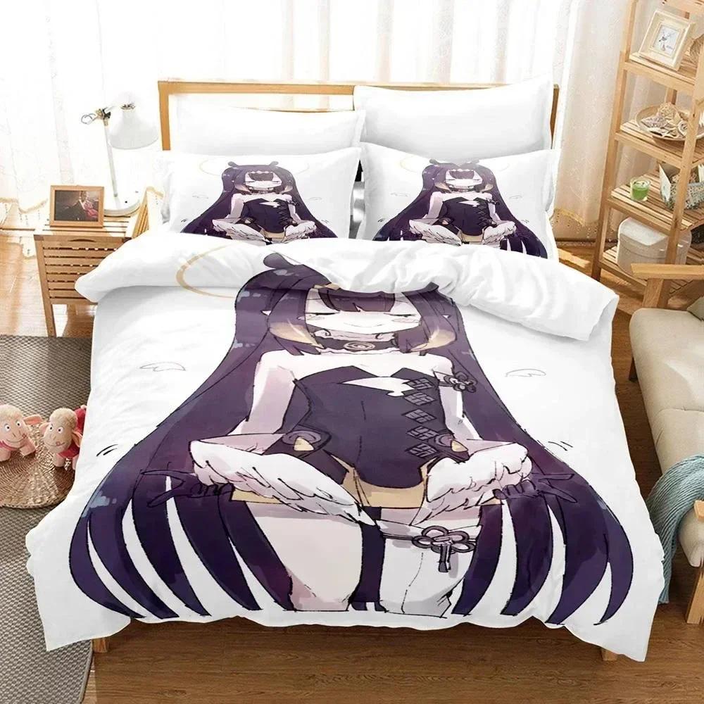 3D Ninomae Inanis holoEN Bedding Set Duvet Cover Sheet Printed Bed Set Pillowcase Bed Full Queen King Size Comforter Bedroom