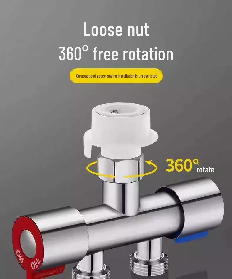 Dual-Outlet Washing Machine Faucet Diverter Valve for Easy Water Distribution