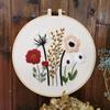 Embroidery Kit For  Beginners Cross  Stitch Diy Stamped Embroidery with Floral Pattern Embroidery