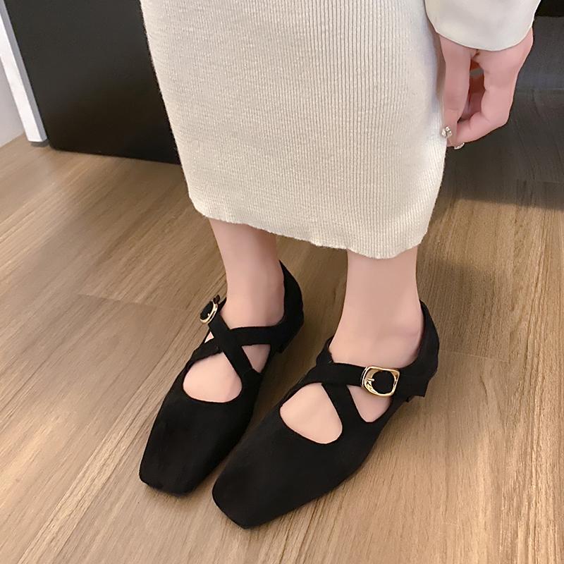 Fashion New Fashion Leopard Print Ballet Flats Women Mary Janes Shoes Brand Designer Buckled Crossover Leisure Comfy Low Heels Shoes