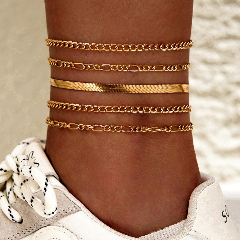 Jewelry Cross Simple Chain Foot Decoration, Eye Pendant Multi-layer Stacked Anklet Wholesale