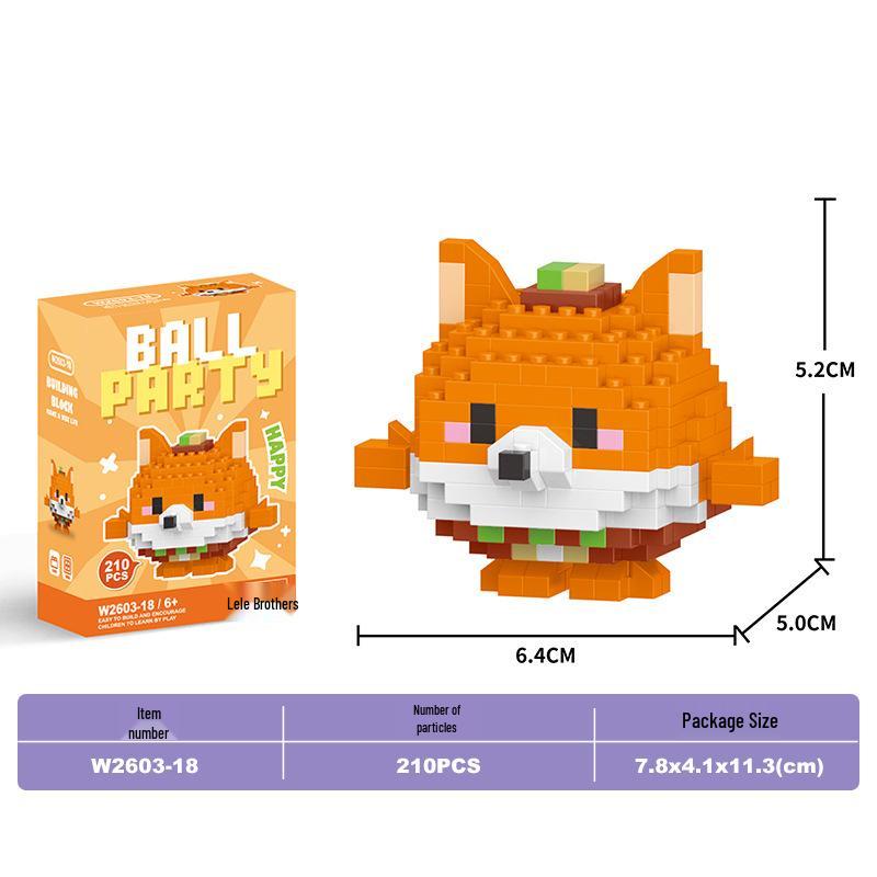 Lele Brothers Micro Building Blocks - Educational Small Animal Sets for Kids, Compatible with Lego, Boys' Toy Gifts